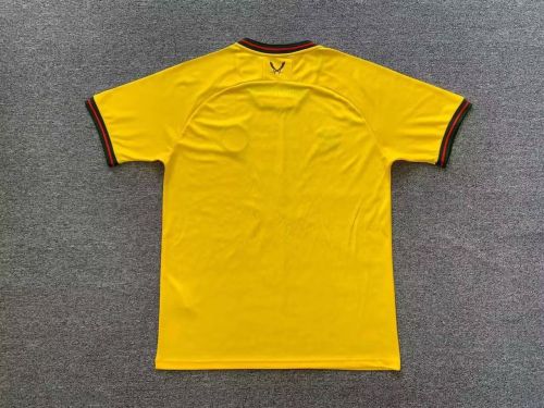 Fan Version 2023-2024 Sheffield United Away Yellow Soccer Jersey Football Shirt