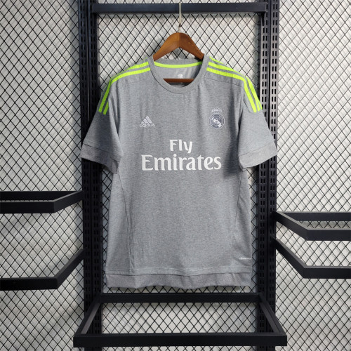 Retro Jersey 2015-2016 Real Madrid Away Grey Vintage Soccer Jersey
