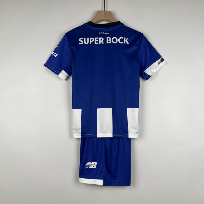 Youth Uniform Kids Kit 2023-2024 Porto Home Soccer Jersey Shorts