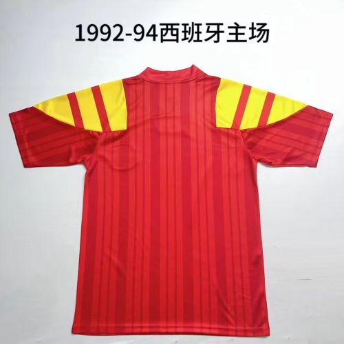 Retro Jersey 1992-1994 Spain Home Soccer Jersey Vintage Football Shirt