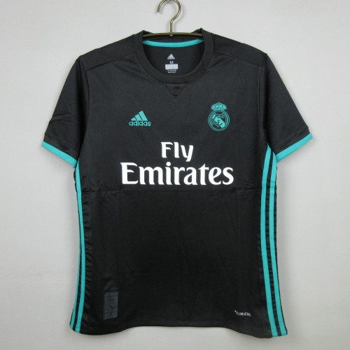 Retro Jersey 2017-2018 Real Madrid Away Black Soccer Jersey Vintage Real Camisetas de Futbol
