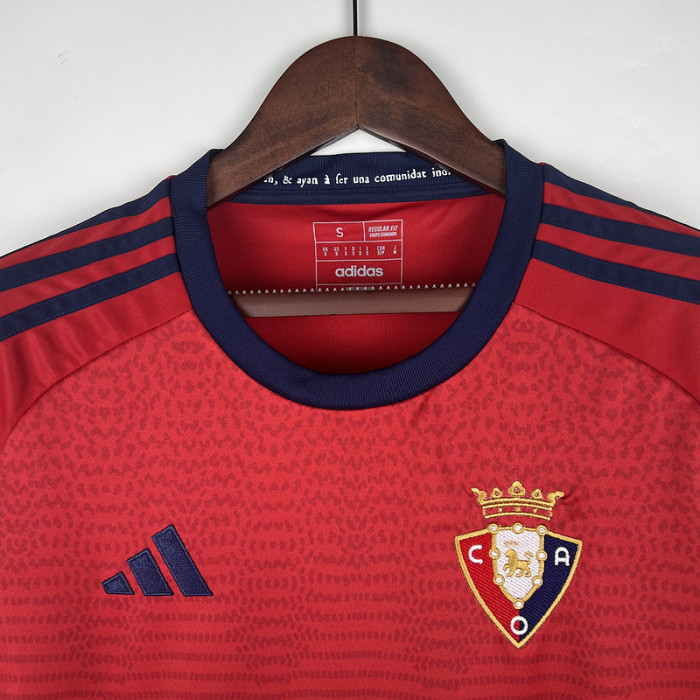 Fans Version 2023-2024 Osasuna Home Soccer Jersey Camisetas de Futbol