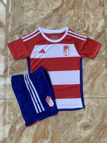 Youth Uniform Kids Kit 2023-2024 Granada Home Soccer Jersey Shorts Child Football Set