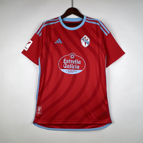 with LALIGA Patch Fans Version 2023-2024 Celta de Vigo Away Red Soccer Jersey