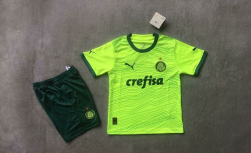 Youth Uniform Kids Kit 2023-2024 Palmeiras Third Away Soccer Jersey Shorts