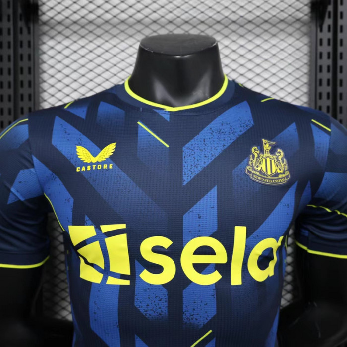 Player Version 2023-2024 Newcastle United Third Away Blue/Black Soccer Jersey