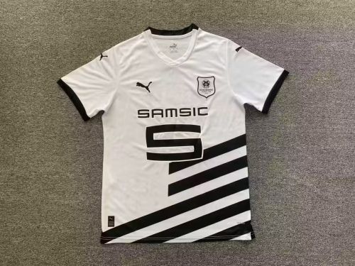 Fan Version 2023-2024 Stade Rennais Away Soccer Jersey White Football Shirt