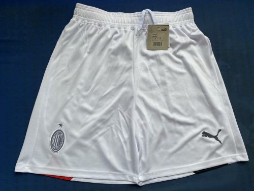 2023-2024 AC Milan Away White Soccer Shorts Football Shorts