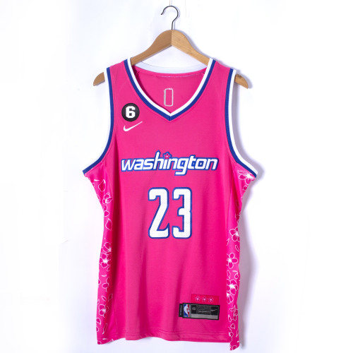 2023 City Edition Washington Wizards23 JORDAN Pink NBA Jersey Basketball Shirt