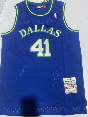 Mitchell&ness 1998-99 Dallas Mavericks Basketball Shirt 41 NOWITZKI Classic NBA Jersey