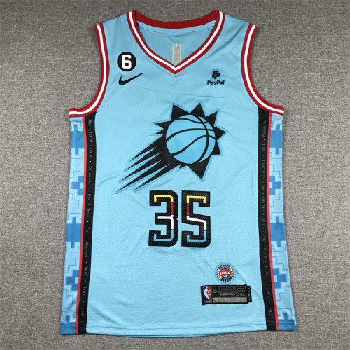 New 2023 City Edition Phoenix Suns 35 DURANT Blue NBA Jersey Basketball Shirt