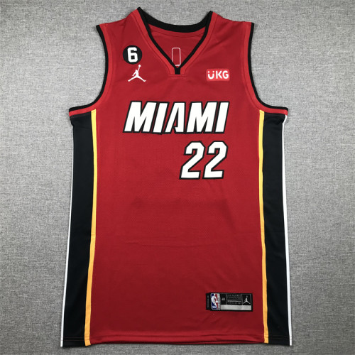 Miami Heat 22 BUTLER Red NBA Jersey Basketball Shirt