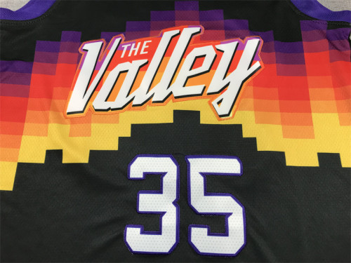 2022 City Edition Phoenix Suns 35 DURANT Black NBA Jersey Basketball Shirt