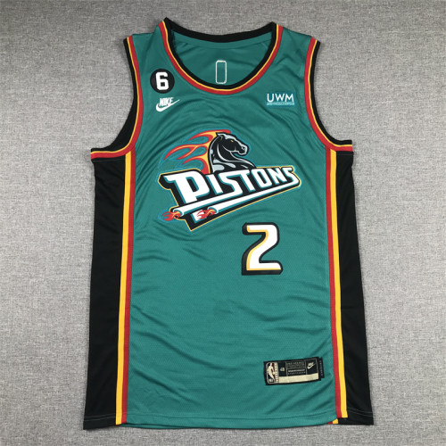 Detroit Pistons 2 CUNNINGHAM Green NBA Jersey Basketball Shirt