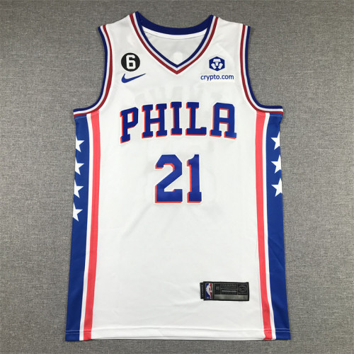 Philadelphia 76ers EMBIID 21 White NBA Jersey Basketball Shirt