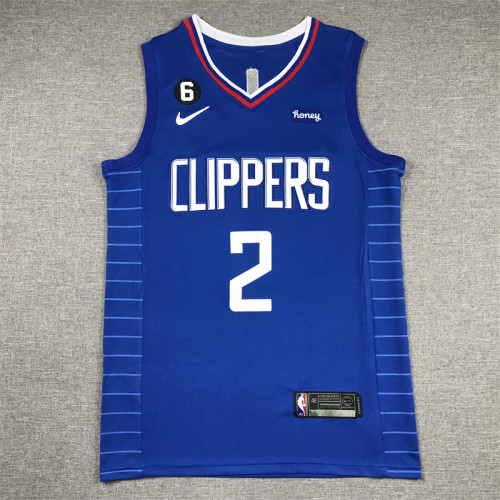 Los Angeles Clippers 2 Leonard Blue NBA Jersey Basketball Shirt