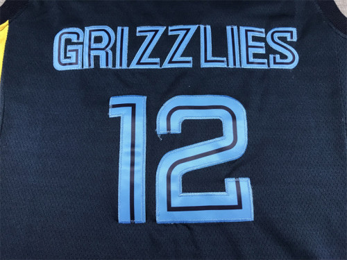 Memphis Grizzlies 12 MORANT Dark Blue NBA Jersey Basketball Shirt