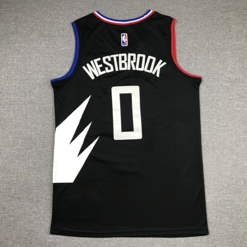 Statement Editon Los Angeles Clippers 0 Westbrook Black NBA Jersey Basketball Shirt