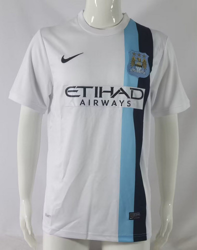 Retro Jersey Man City Shirt 2013-2014 Manchester City Away White Vintage Soccer Jersey