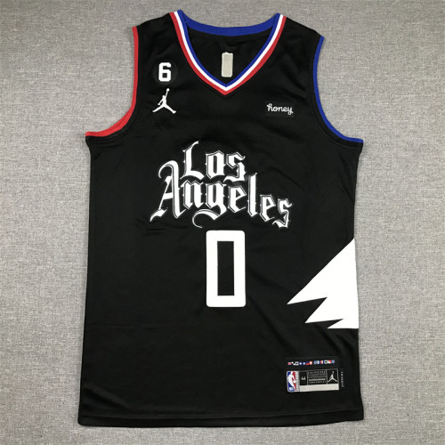 Statement Editon Los Angeles Clippers 0 Westbrook Black NBA Jersey Basketball Shirt