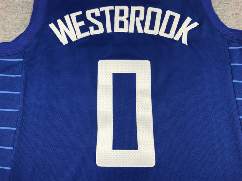 Los Angeles Clippers 0 Westbrook Blue NBA Jersey Basketball Shirt