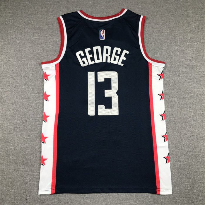 Los Angeles Clippers 13 GEORGE Dark Blue NBA Jersey Basketball Shirt