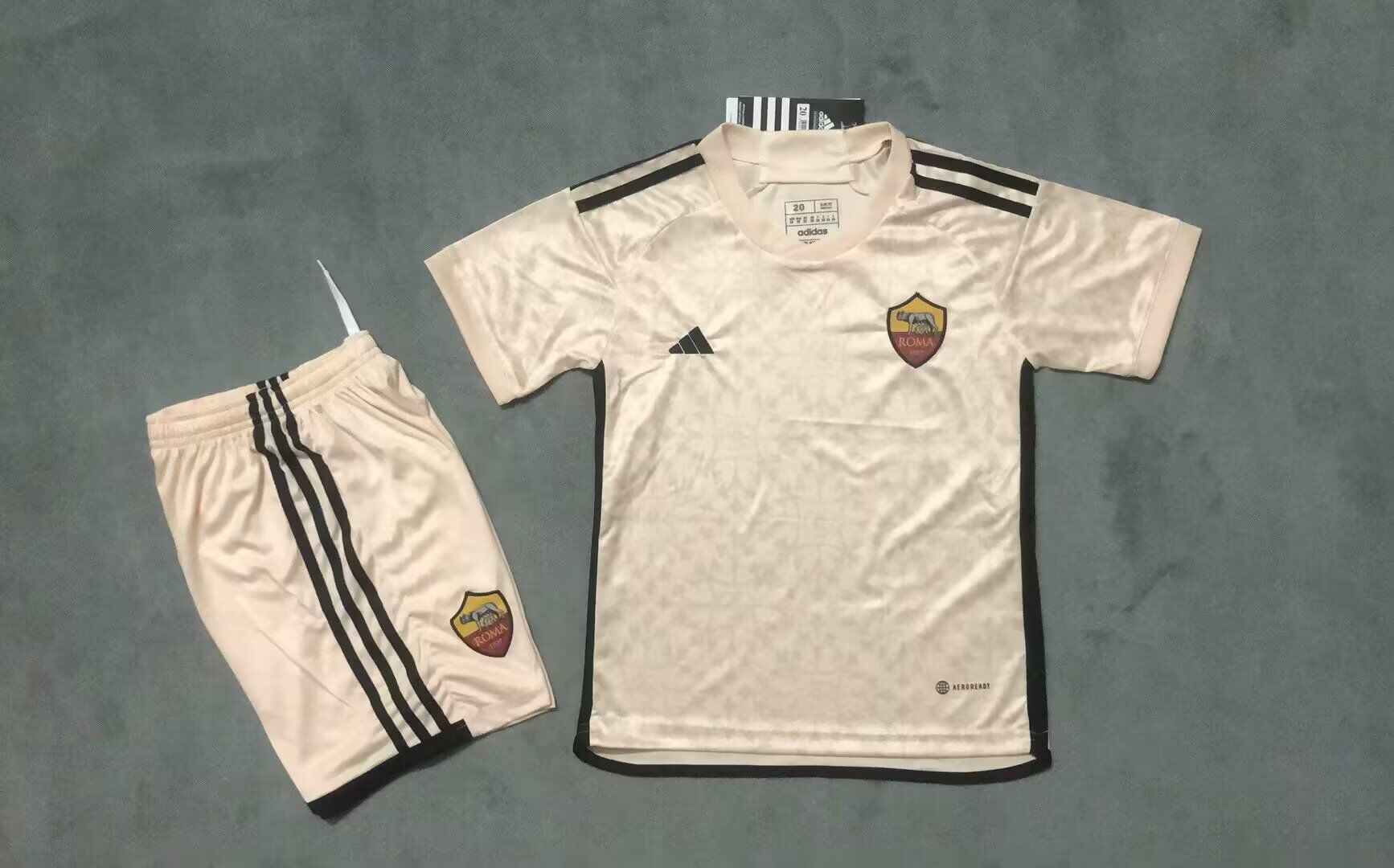US$ 25.00 - Youth Uniform Kids Kit 2023-2024 AS Roma Away Soccer Jersey ...