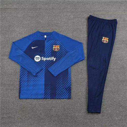 2023-2024 Barcelona Blue Soccer Training Sweater and Pants