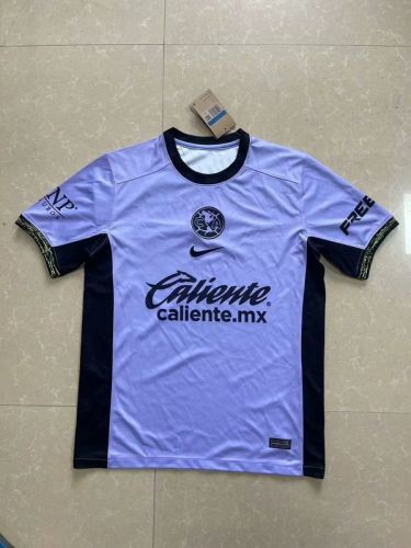 Fan Version 2023-2024 Club America Aguilas Third Away Purple Soccer Jersey