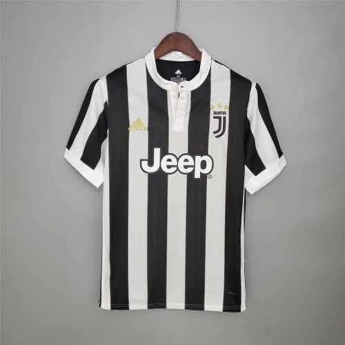 Retro Jersey 2017-2018 Juventus Home Black/White Soccer Jersey Vintage Football Shirt
