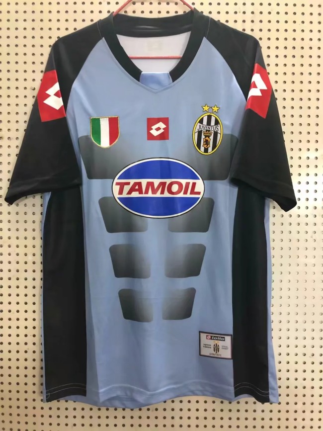 Retro Jersey 2002-2003 Juventus Goalkeeper Blue/Black Soccer Jersey Vintage Football Shirt