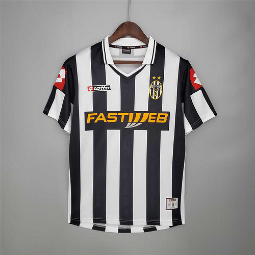 Retro Jersey 2001-2002 Juventus DEL PIERO 10 Home Soccer Jersey Vintage Football Shirt