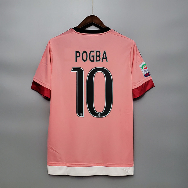 with Coppa Italia+Scudetto+Serie A Patch Retro Jersey 2015-2016 Juventus DEL PIERO 10 Away Pink Soccer Jersey Vintage Football Shirt