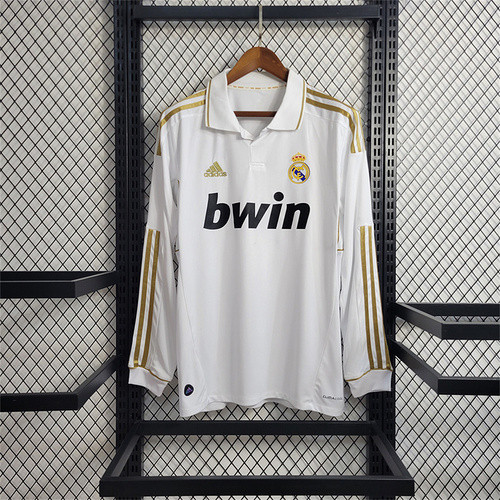 Retro Jersey Long Sleeve 2011-2012 Real Madrid Home Soccer Jersey Vintage Real Camisetas de Futbol