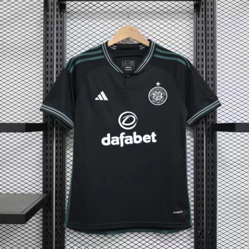 Fan Version 2023-2024 Celtic Away Black Soccer Jersey Football Shirt