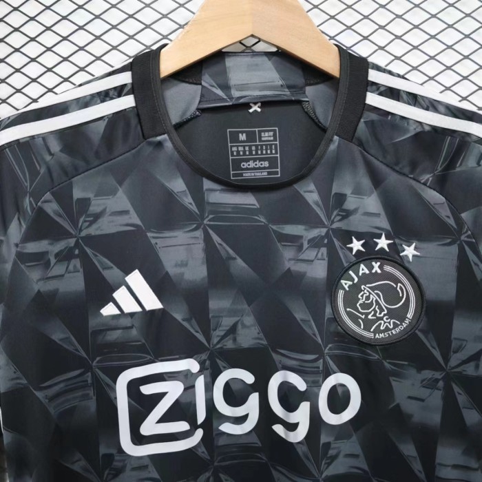 Fan Version 2023-2024 Ajax Third Away Black Soccer Jersey Football Shirt