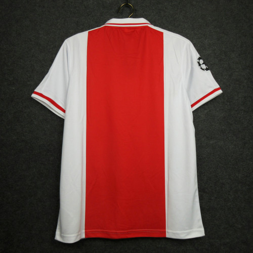 with UCL Patch Retro Jersey 1998-1999 Ajax Home Soccer Jersey