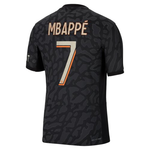 Maillot PSG Fan Version 2023-2024 Paris Saint-Germain MBAPPE 7 Third Away Black Soccer Jersey