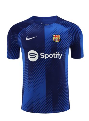Fan Version 2023-2024 Barcelona Blue Soccer Training Jersey
