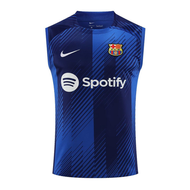 Fan Version 2023-2024 Barcelona Blue Soccer Training Vest