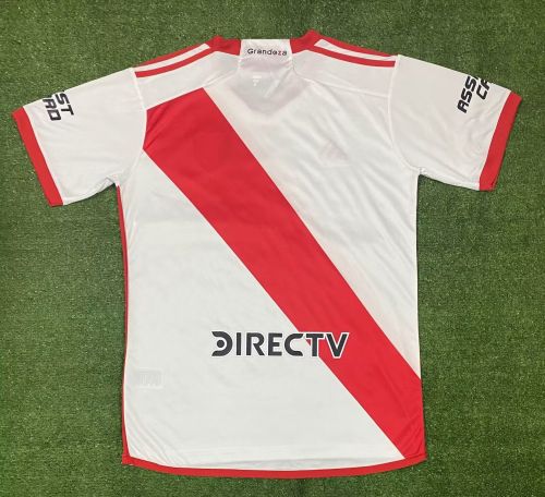 with Sponor Logo Fan Version 2023-2024 River Plate Home Soccer Jersey