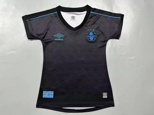 Women 2023-2024 Gremio Third Away Black Soccer Jersey Girl Football Shirt