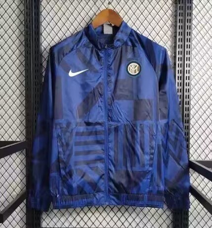 2023-2024 Inter Milan Dark Blue Soccer Windbreaker Jacket