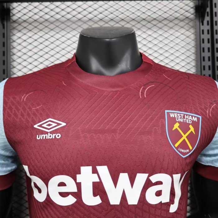 Player Version 2023-2024 West Ham United Home Soccer Jersey