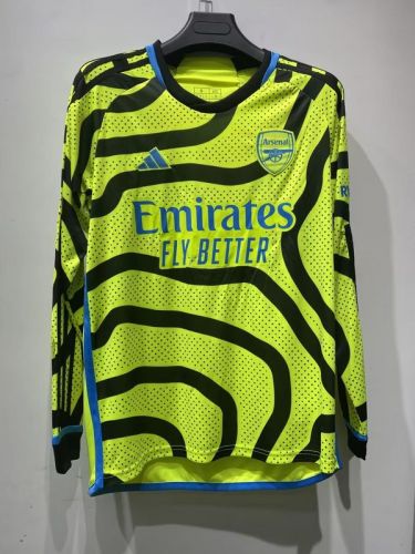 Long Sleeve Fans Version 2023-2024 Arsenal Away Soccer Jersey