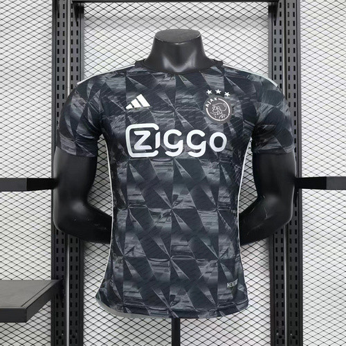 Player Version 2023-2024 Ajax Third Away Black Soccer Jersey