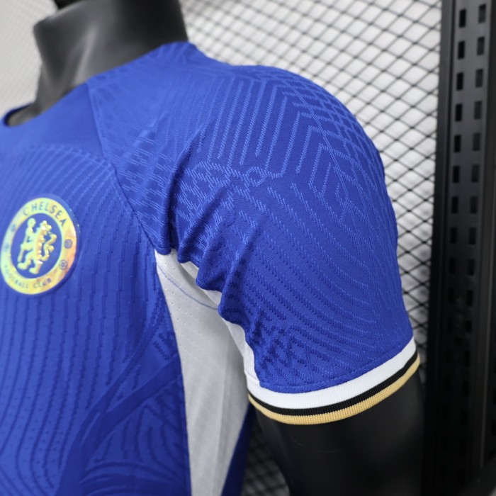 with Sponor Logo Chelsea Football Shirt Player Version 2023-2024 Chelsea Home Soccer Jersey