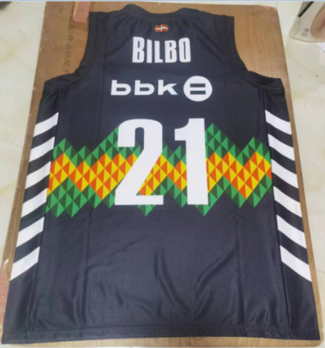 2023-2024 Athletic Bilbao Black Basketball Jersey