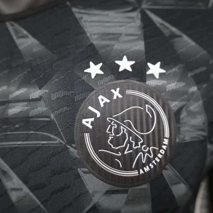 Player Version 2023-2024 Ajax Third Away Black Soccer Jersey