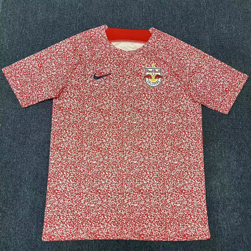 Fan Version 2023-2024 RB Leipzig Red/White Soccer Training Jersey Prematch Top